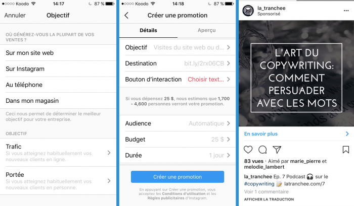 Comment faire de la publicité sur Instagram - La Tranchée | La Tranchée